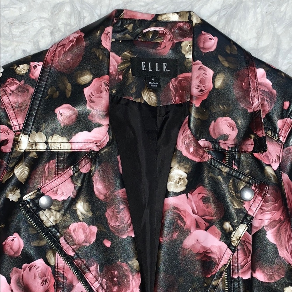 Flower Pleather Jacket - image 3